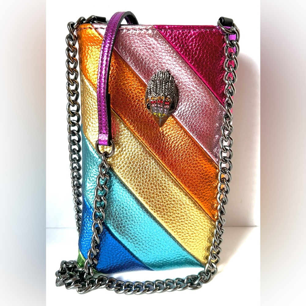 NWOT Phone Crossbody Bag . Metallic Multi-Colors (Design Inspired)
